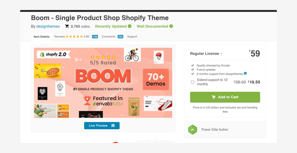 Boom Single Product Shopify Theme